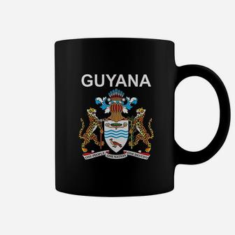Guyana National Coat Of Arms Crest Emblem Coffee Mug - Seseable