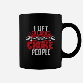Gym Workout Fitness Bodybuilding Choke Coffee Mug - Seseable