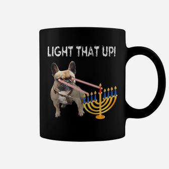 Hanukkah Frenchie Mom Dad Graphic Proud French Bulldog Coffee Mug - Seseable