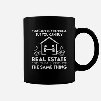 Happiness Quote Funny Realtor Shirt Real Estate Agent Realtor Marketing Coffee Mug - Seseable