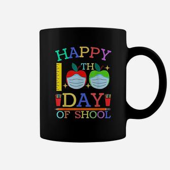 Happy 100th Day Of School Apple Teacher Coffee Mug - Seseable