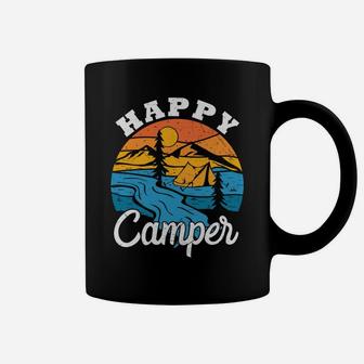 Happy Camper Sunset Camping Day I Love Camping Coffee Mug - Seseable
