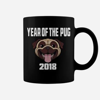Happy Chinese New Year Of The Dog 2018 Pug Coffee Mug - Seseable