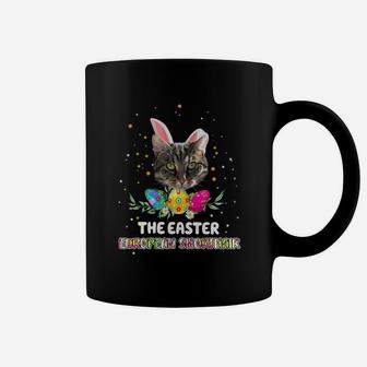Happy Easter Cute Bunny European Shorthair Great Gift For Cat Lovers Coffee Mug - Seseable