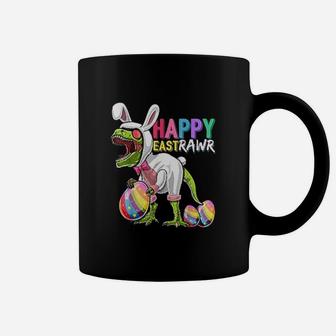 Happy Eastrawr T Rex Dinosaur Easter Bunny Egg Coffee Mug - Seseable