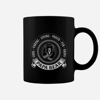 Happy Father Gift Fiercely-protective-papa-bear - Daddy Hero Coffee Mug - Seseable
