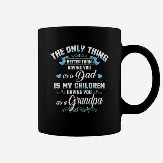 Happy Fathers Day Quote Best Dad Grandpa Grandfather Gifts Coffee Mug - Seseable