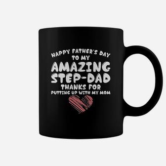 Happy Fathers Day To My Amazing Step Dad Coffee Mug - Seseable