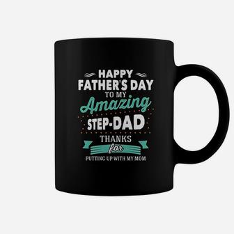 Happy Fathers Day To My Amazing Step Dad Gifts Coffee Mug - Seseable