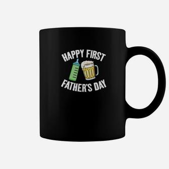 Happy First Fathers Day New Dad Gifts Premium Coffee Mug - Seseable