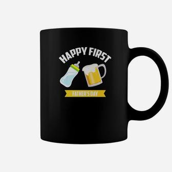 Happy First Fathers Day Shirt Cool New Dads Gift Coffee Mug - Seseable