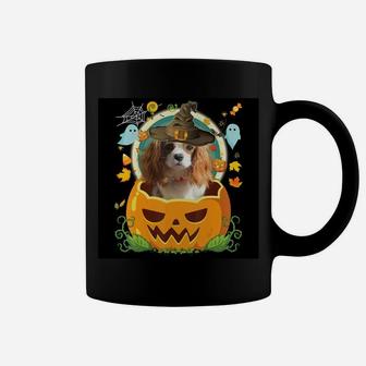Happy Halloween Pumpkin Cavalier King Charles Spaniel Dog Coffee Mug - Seseable