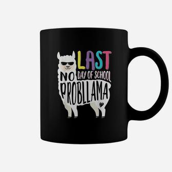 Happy Last Day Of School No Probllama Llama Teacher Coffee Mug - Seseable