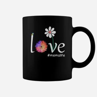 Happy Mothers Day Love Mema Life Cute Flower Gift Coffee Mug - Seseable