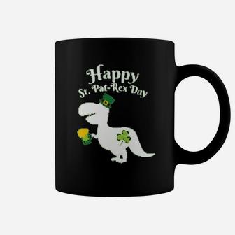Happy Saint Pat Rex St Patricks Day T Rex Dinosaur Beer Coffee Mug - Seseable