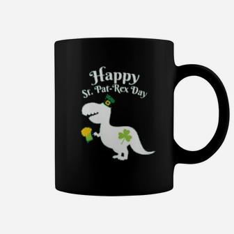 Happy Saint Pat Rex St Patricks Day T Rex Dinosaur Beer Coffee Mug - Seseable