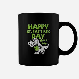 Happy St Pat Trex Day Dino St Patricks Day Toddler Boys Gift Coffee Mug - Seseable