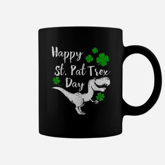 Happy St Pat Trex Day Dinosaur St Patrick's Day Coffee Mug - Seseable