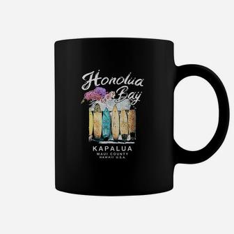 Hawaii Honolua Bay Maui Vintage Surfing Hawaiian Graphic Coffee Mug - Seseable