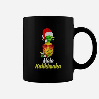 Hawaii Mele Kalikimaka Pineapple Hawaiian Christmas Tshirt Coffee Mug - Seseable