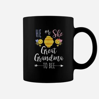He Or She Great Grandma To Bee Expecting Grandma Coffee Mug - Seseable