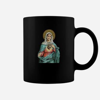 Heart Of Mary Our Blessed Mother Catholic Coffee Mug - Seseable