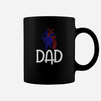 Heart Warrior Dad Shirt Father Support Of Chd Hero Coffee Mug - Seseable