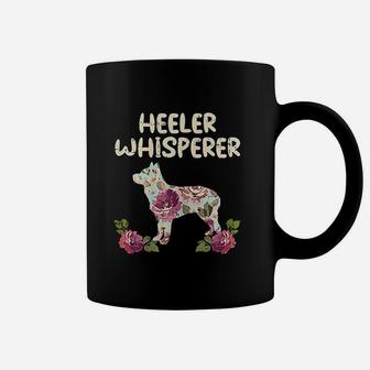 Heeler Whisperer Flower Animal Pet Blue Red Cattle Dog Gift Coffee Mug - Seseable