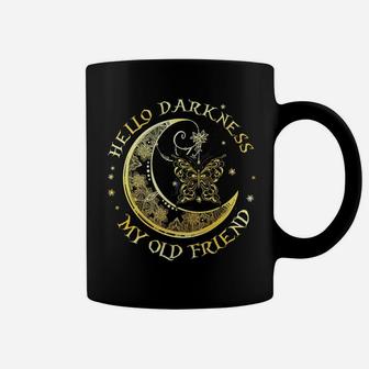 Hello Darkness My Old Friend Moon And Butterfly Coffee Mug - Seseable