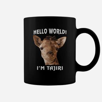 Hello World April The Giraffe And Tajiri Coffee Mug - Seseable