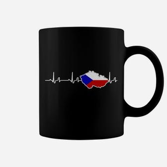 Herren Tassen Herzfrequenz & Tschechische Flagge, Patriotisches Design - Seseable