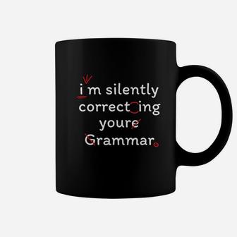 High School Nerd Math I Am Silently Correcting Your Grammar Coffee Mug - Seseable