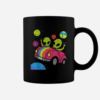 Hippie Alien Space Roadtrip Car Peace Area51 Halloween Gift Coffee Mug - Seseable