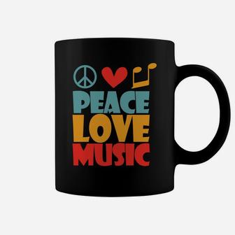 Hippie Peace Love Music Note Funny Hippie Idea Coffee Mug - Seseable
