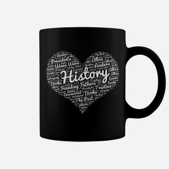 History Teacher Typography Valentines Day Coffee Mug - Seseable