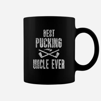 Hockey Uncle Best Pucking Uncle Ever Hockey Fan Gift Coffee Mug - Seseable