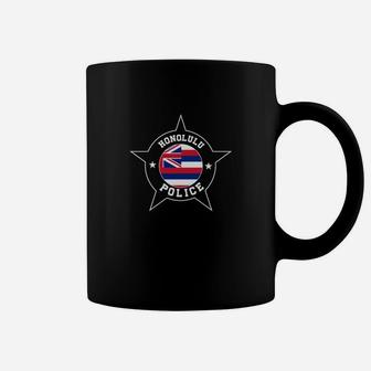 Honolulu Police T Shirt - Hawaii Flag Coffee Mug - Seseable