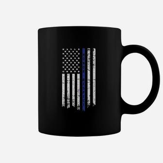 Honor And Respect Police Officer Thin Blue Line Flag Coffee Mug - Seseable