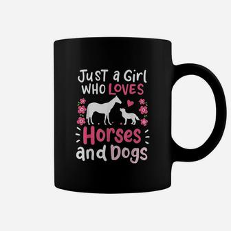 Horse Just A Girl Who Loves Horses And Dogs Coffee Mug - Seseable