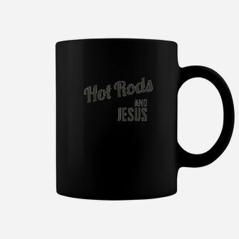 Hot Rods And Jesus Christian Script Automotive Coffee Mug - Seseable