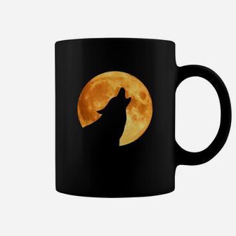 Howling Wolf Full Moon Tee Coffee Mug - Seseable
