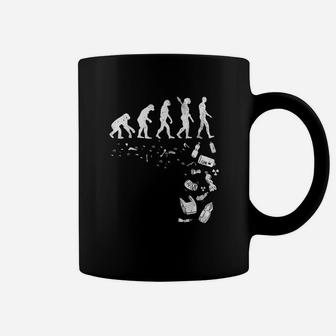 Human Evolution Pollution Cool Earth Day Lover Gift Coffee Mug - Seseable