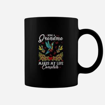 Hummingbird Being A Grandma Makes My Life Complete Funny Grandmother Coffee Mug - Seseable