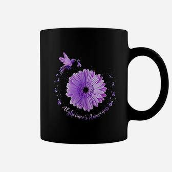 Hummingbird Sunflower Purple Ribbon Awareness Coffee Mug | Seseable UK