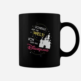 Humorvolles Disneyland-Motto Tassen, Lustiges Schwarz Tee - Seseable