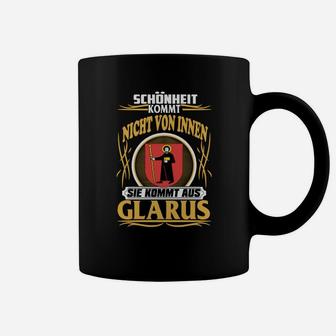 Humorvolles Glarus Spruch Tassen, Schönheit aus Glarus Tee - Seseable