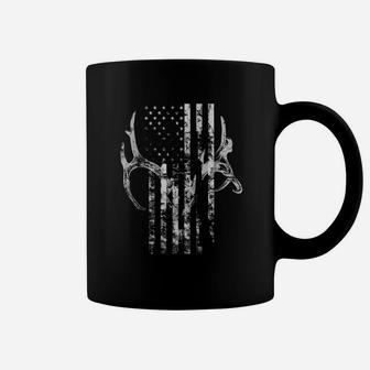 Hunting Deer Skull Flag T Shirt Hunters Coffee Mug - Seseable
