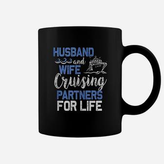 Husband And Wife Cruising Partners For Life Funny Cruise Coffee Mug - Seseable