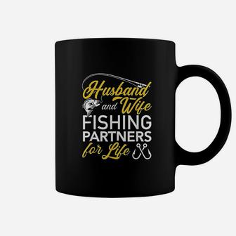 Husband And Wife Fishing Partners For Life Coffee Mug - Seseable