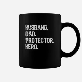 Husband Dad Protector Hero Family Love Matching Coffee Mug - Seseable